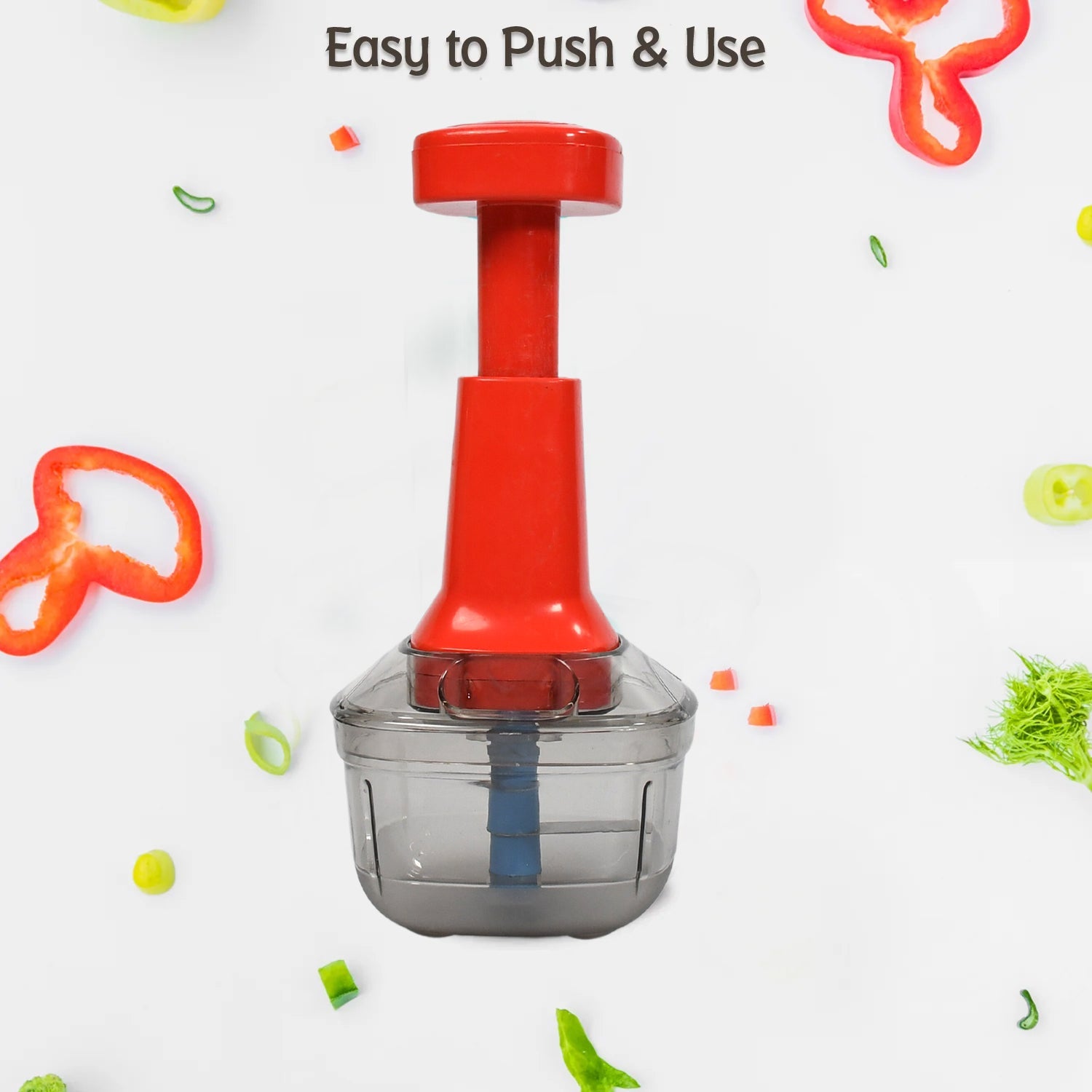 5351 Manual Food Push Chopper And Hand Push Vegetable Chopper, Cutting Chopper For Kitchen With 3 Stainless Steel Blade ( B Grade Chopper ) DeoDap 5351 Manual Food Push Chopper And Hand Push Vegetable Chopper, Cutting Chopper For Kitchen With 3 Stainless Steel Blade ( B Grade Chopper ) DeoDap